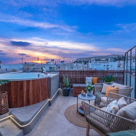 Topfloor Getaway Balcony&Hot Tub+Acropolis View Athen Eksteriør bilde